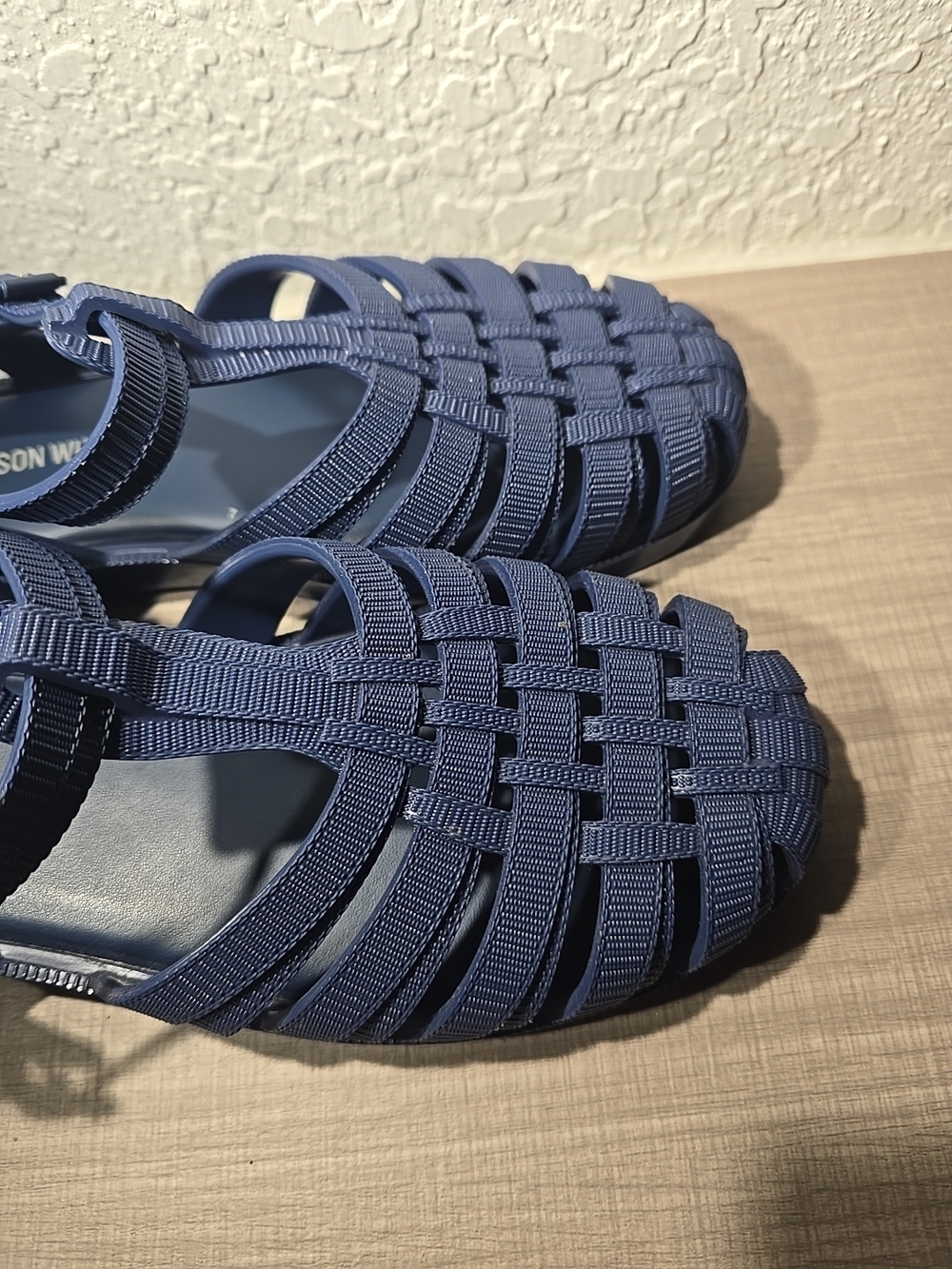 Melissa Jason Wu Navy Blue Woven Jelly Sandals - Picture 10 of 13